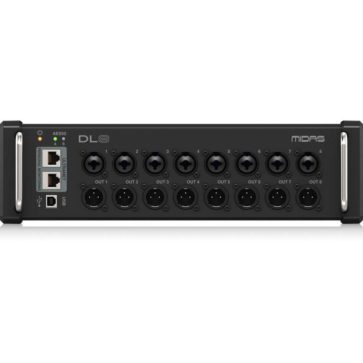 Midas DL8 PoE-Powered 8x8 Stage Box with Midas PRO Preamps - MusicMarket