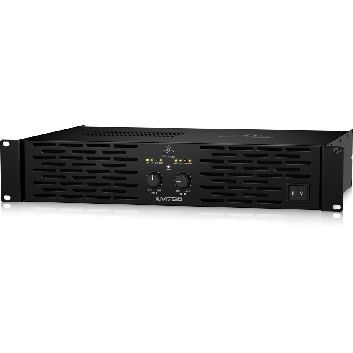 Behringer KM750 750W Stereo Power Amplifier with ATR Technology - View 3 | MusicMarket