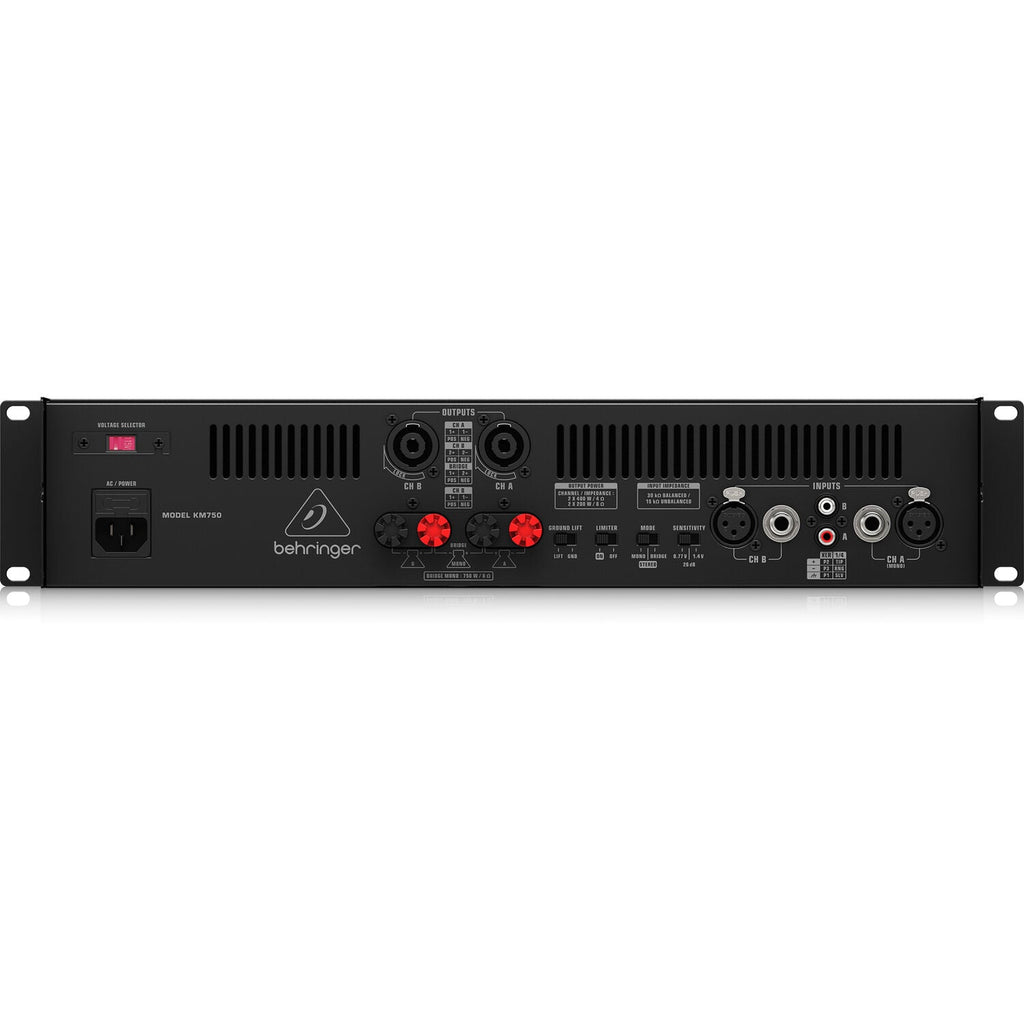 Behringer KM750 750W Stereo Power Amplifier with ATR Technology - View 4 | MusicMarket