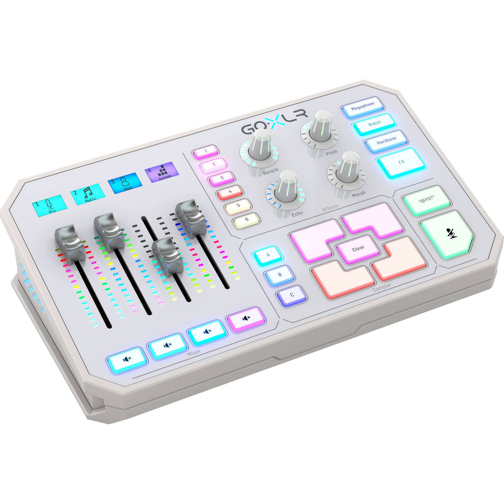 TC-Helicon GoXLR 4-channel USB Streaming Mixer with Voice FX and Sampler - White - View 5 | MusicMarket