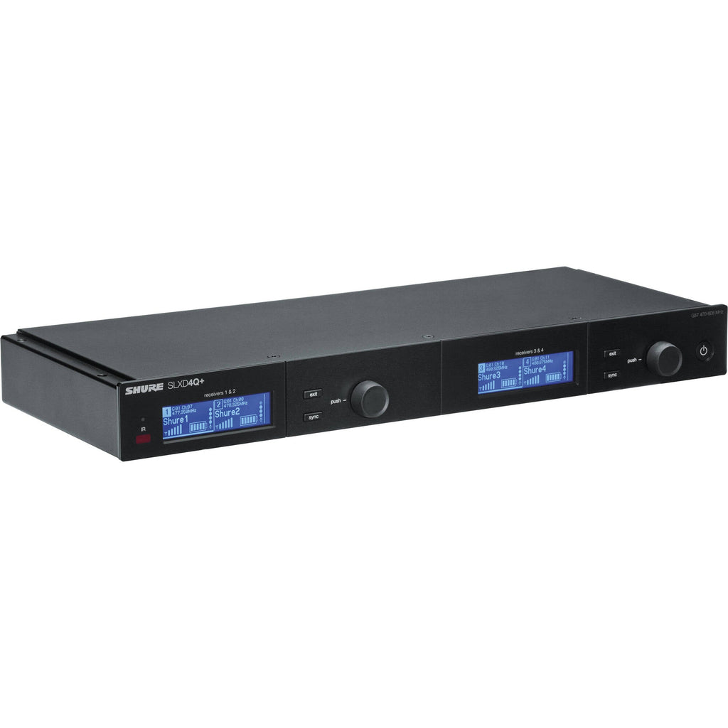 Shure SLXD4Q+ Quad Wireless Receiver - G57 Band - View 3 | MusicMarket
