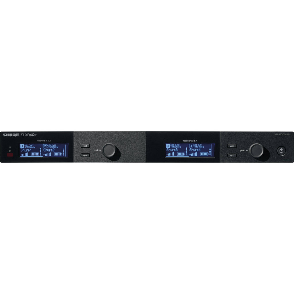 Shure SLXD4Q+ Quad Wireless Receiver - G57 Band - MusicMarket