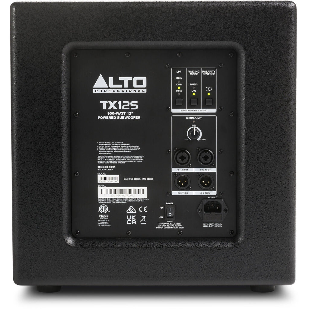 Alto Professional TX12S 900W 12" Powered Subwoofer with Enhanced DSP - View 2 | MusicMarket