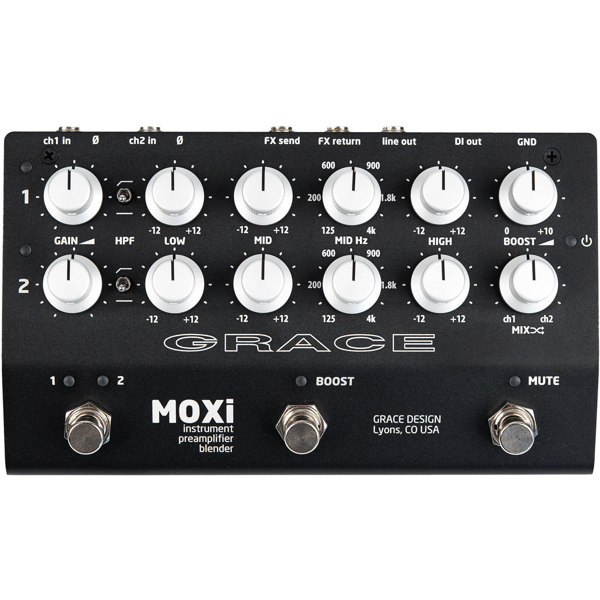 Grace Design MOXi Two-Channel Instrument Preamp & Blender - MusicMarket