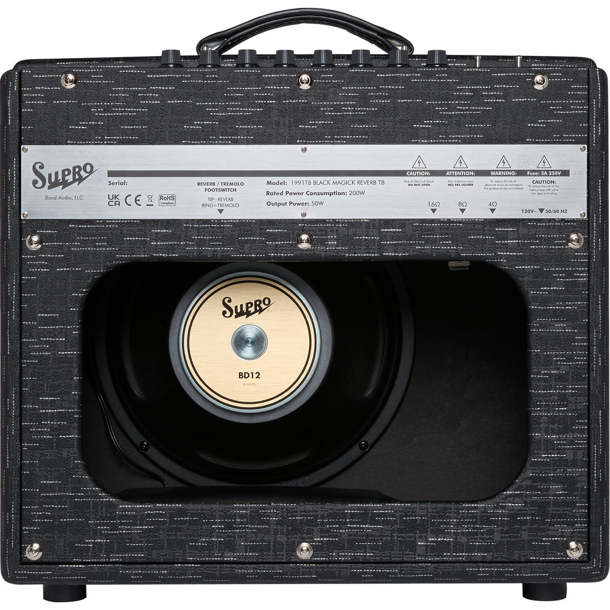 Supro 1991TB Black Magick Reverb Tyler Bryant Signature 35 Watt 1x12 Combo Amp - View 2 | MusicMarket