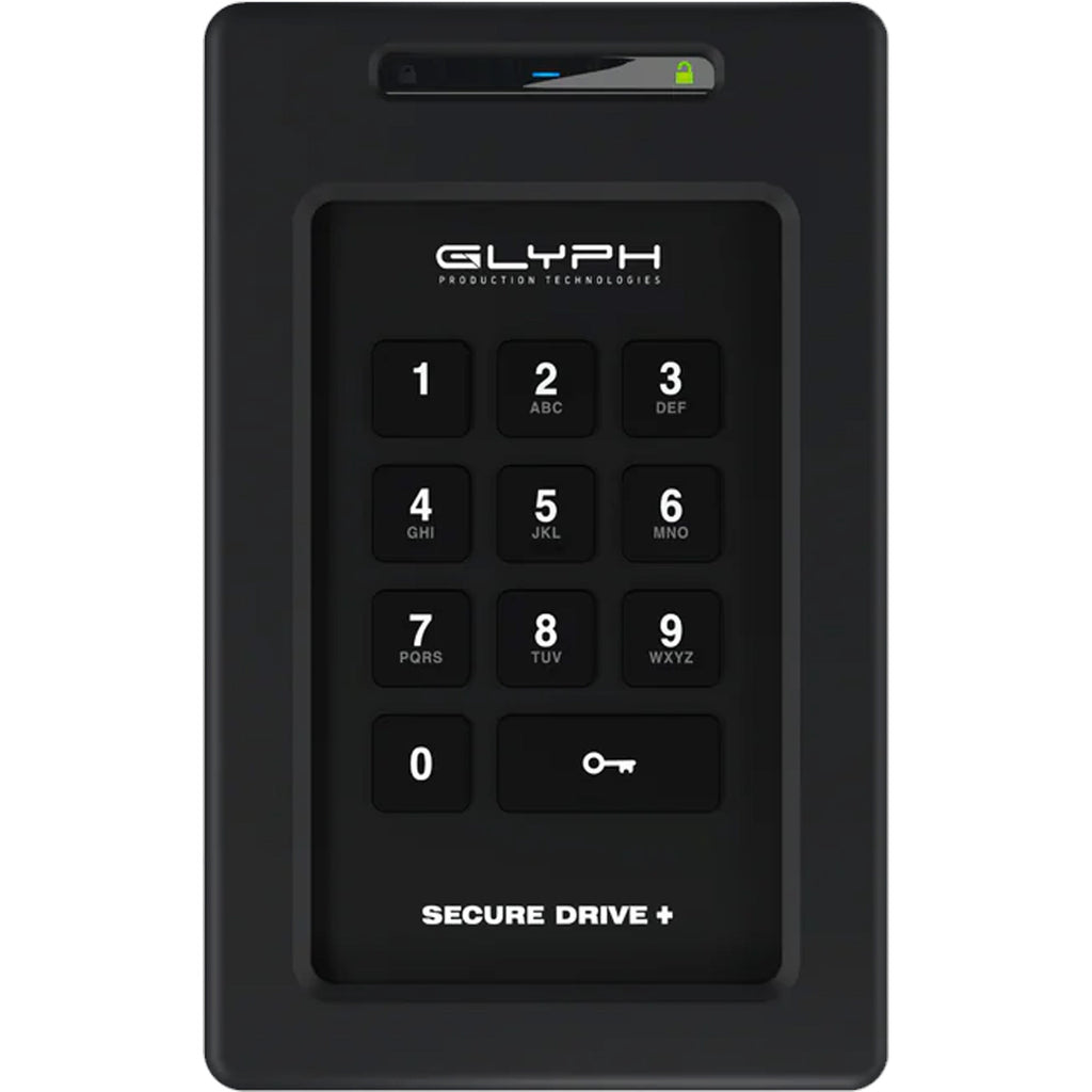 Glyph SecureDrive Plus Keypad, Bus-powered, USB-Micro B / USB-C 4 TB - MusicMarket