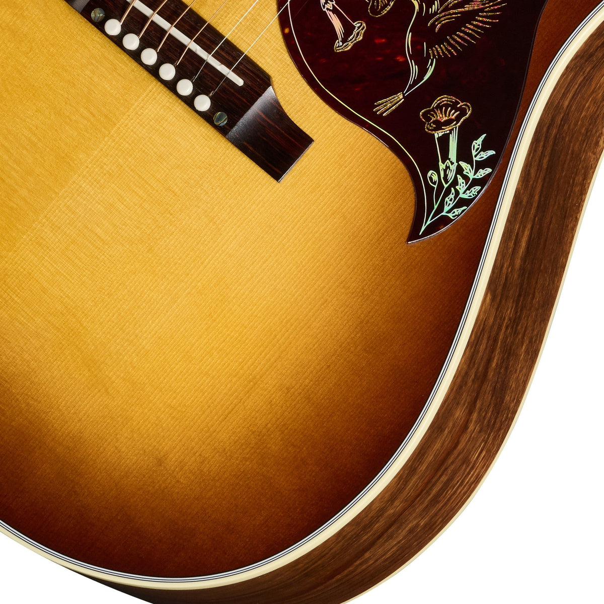 Gibson Custom Shop Hummingbird Elegant Koa Acoustic Electric Guitar - Honey Burst - View 8 | MusicMarket