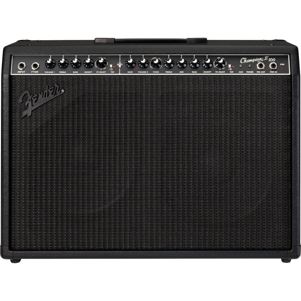 Fender Champion II 100 Blackout 2x12 Guitar Combo Amplifier, 100W - MusicMarket