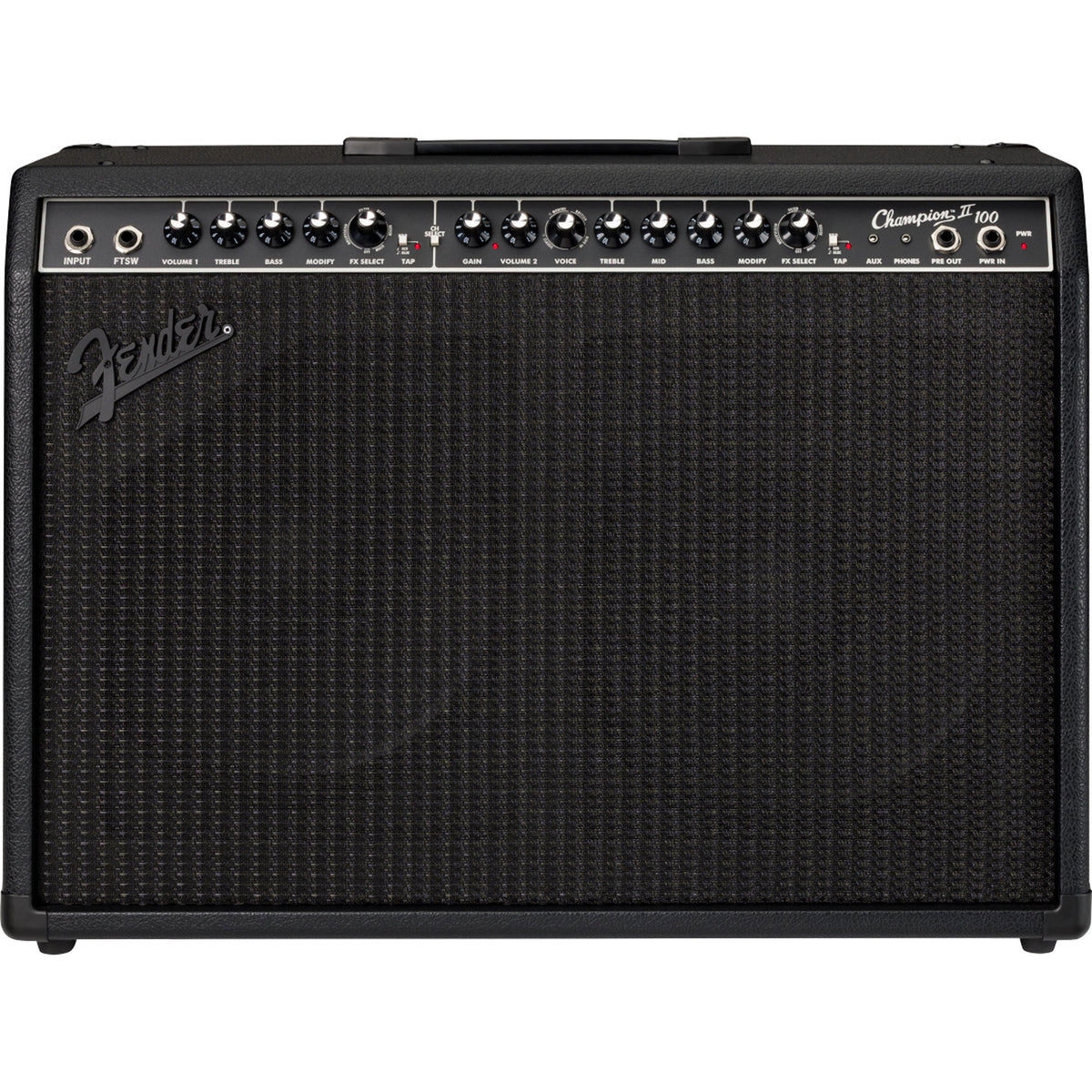 Fender Champion II 100 Blackout 2x12 Guitar Combo Amplifier, 100W - MusicMarket