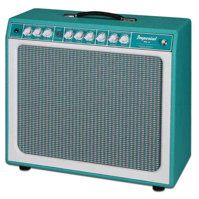 Tone King Imerpial MK II 20-Watt 1x12 Tube Combo Electric Guitar Amplifier - Turquoise - View 2 | MusicMarket