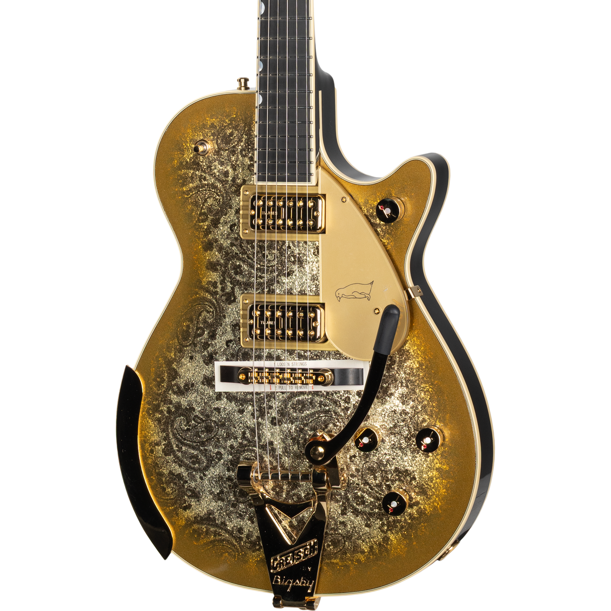Gretsch G6134TG Limited Edition Paisley Penguin Electric Guitar - Gold Paisley - View 7 | MusicMarket