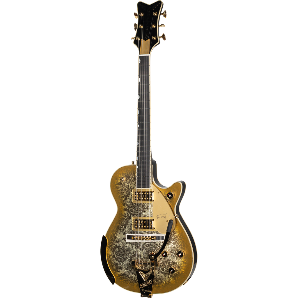 Gretsch G6134TG Limited Edition Paisley Penguin Electric Guitar - Gold Paisley - View 10 | MusicMarket