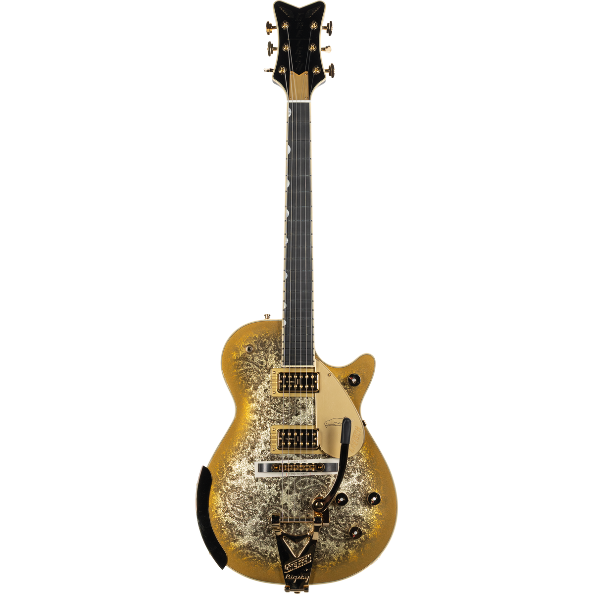 Gretsch G6134TG Limited Edition Paisley Penguin Electric Guitar - Gold Paisley - View 8 | MusicMarket