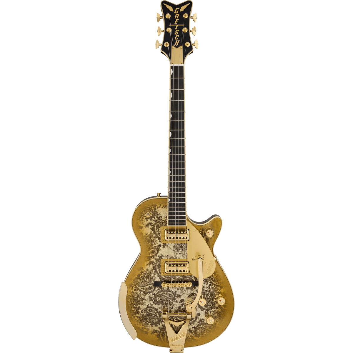 Gretsch G6134TG Limited Edition Paisley Penguin Electric Guitar - Gold Paisley - View 2 | MusicMarket
