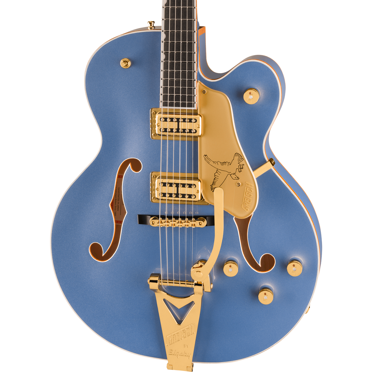 Gretsch Falcon Hollow Body w/ String-Thru Bigsby & Gold Hardware, Cerulean Smoke - MusicMarket