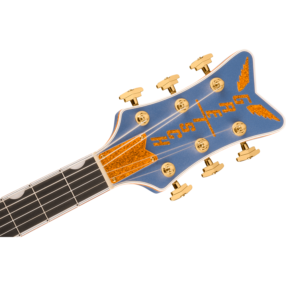 Gretsch Falcon Hollow Body w/ String-Thru Bigsby & Gold Hardware, Cerulean Smoke - View 4 | MusicMarket