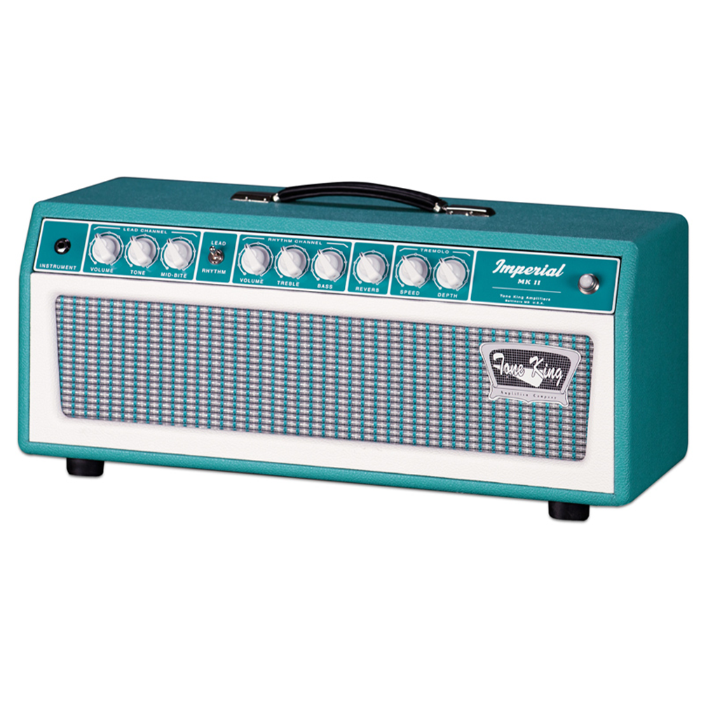 Tone King Imperial MKII 20-Watt 2-Channel Tube Amplifier Head - Turquoise - View 4 | MusicMarket