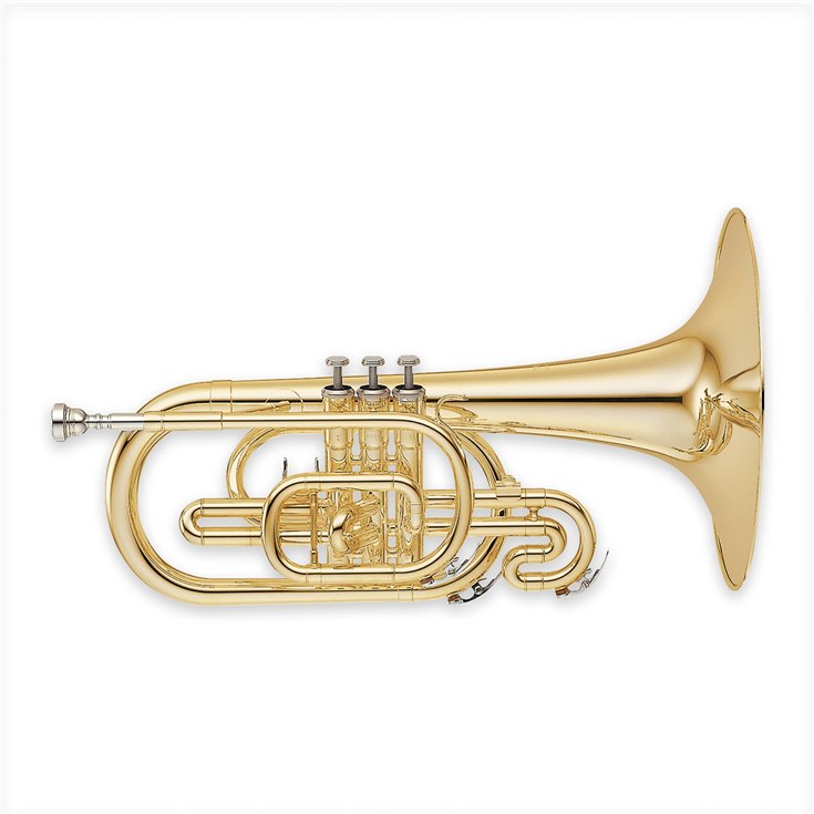 Yamaha YMP-204M Marching Mellophone in F - Clear Lacquer - MusicMarket