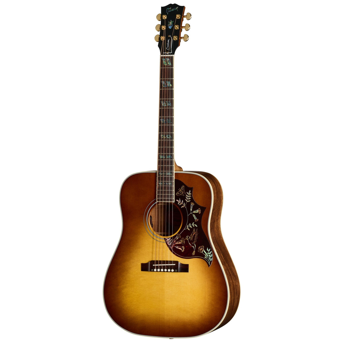 Gibson Custom Shop Hummingbird Elegant Koa Acoustic Electric Guitar - Honey Burst - MusicMarket