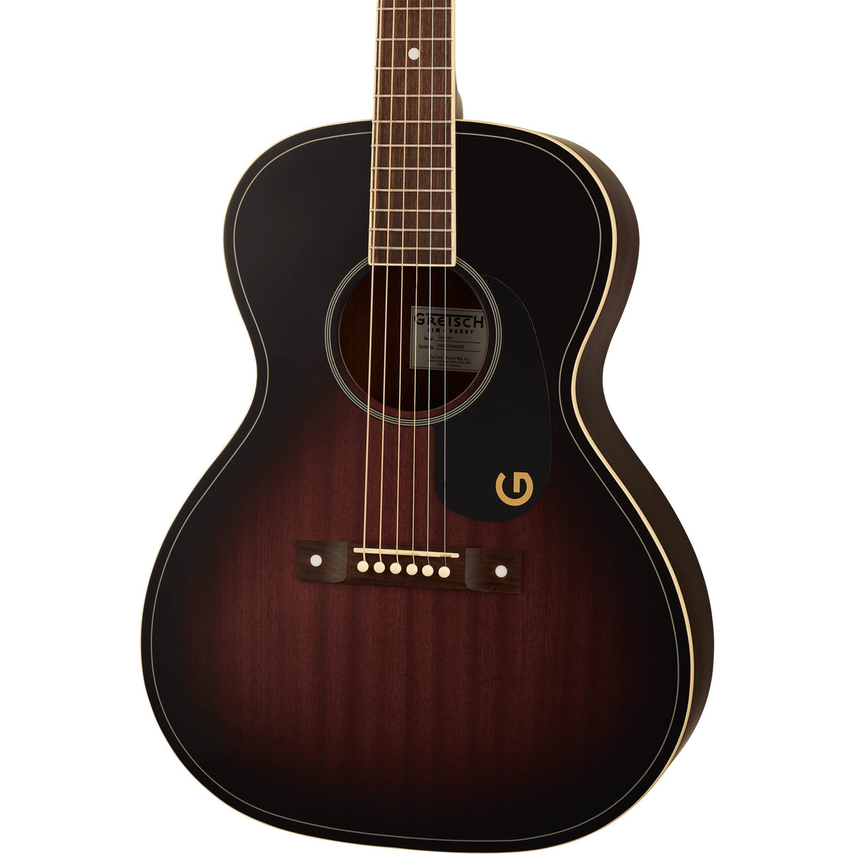 Gretsch Jim Dandy Concert Guitar - Walnut Fingerboard, Deep Cherry Burst - MusicMarket