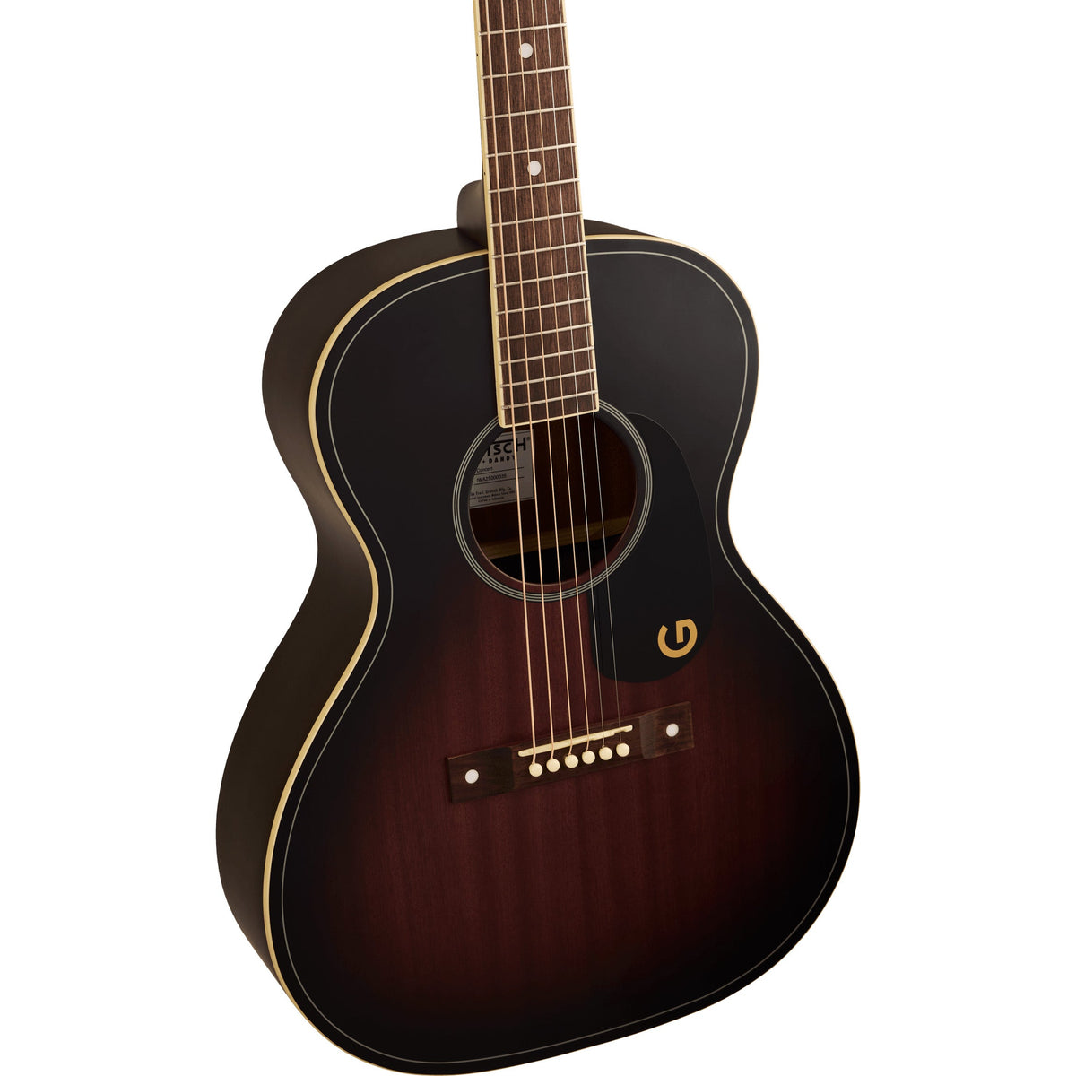 Gretsch Jim Dandy Concert Guitar - Walnut Fingerboard, Deep Cherry Burst - View 2 | MusicMarket
