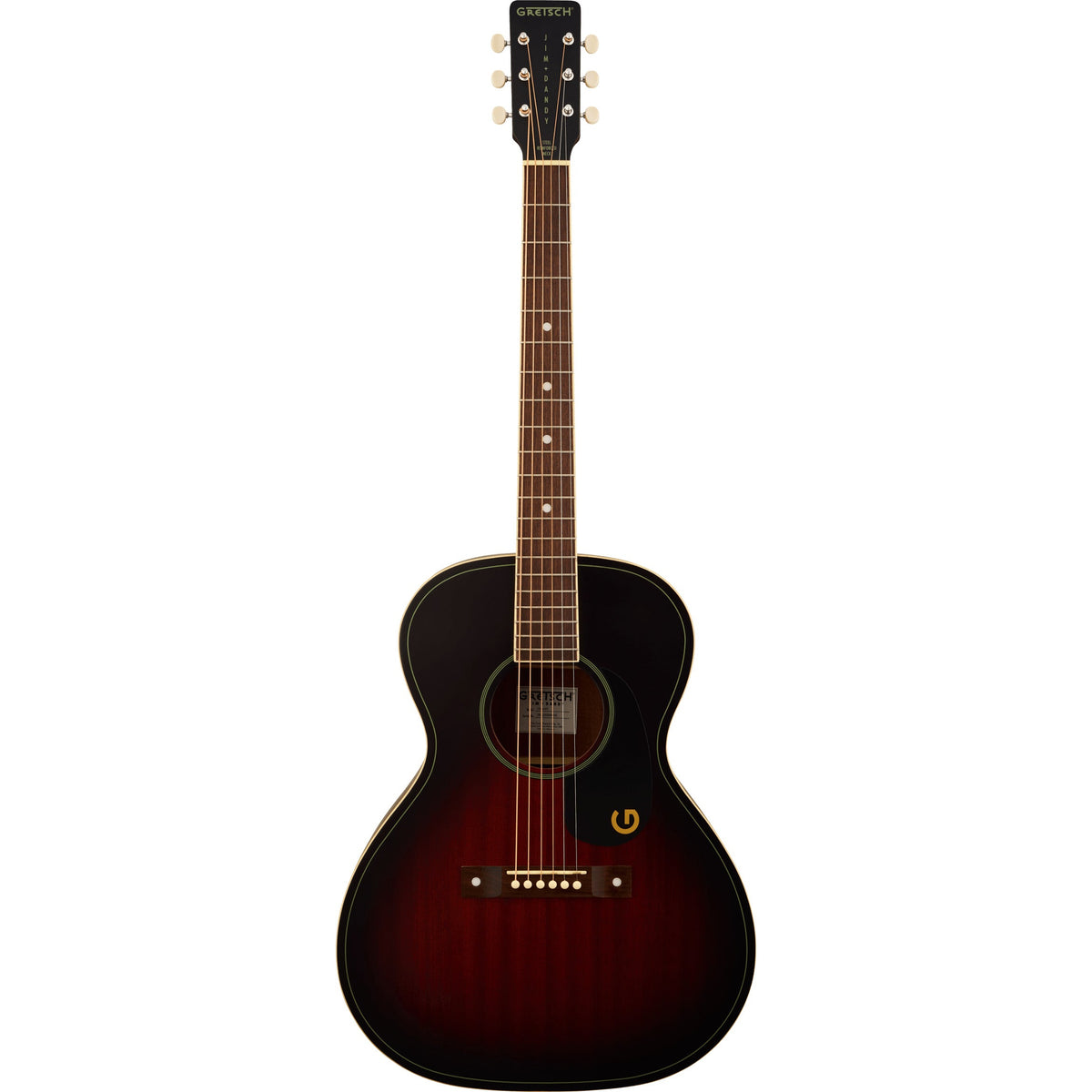 Gretsch Jim Dandy Concert Guitar - Walnut Fingerboard, Deep Cherry Burst - View 3 | MusicMarket
