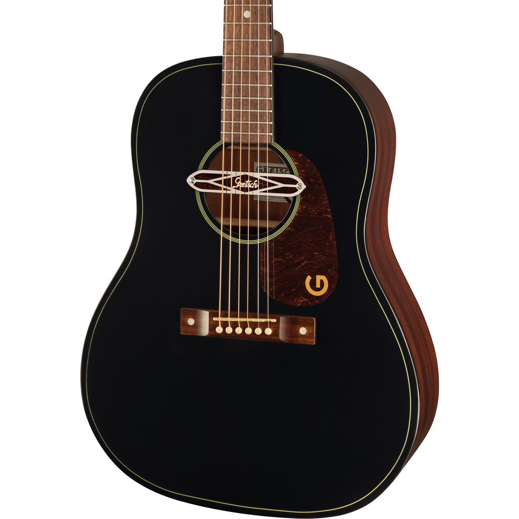 Gretsch Jim Dandy™ Deltoluxe Dreadnought Acoustic Electric Guitar, Black Top - MusicMarket
