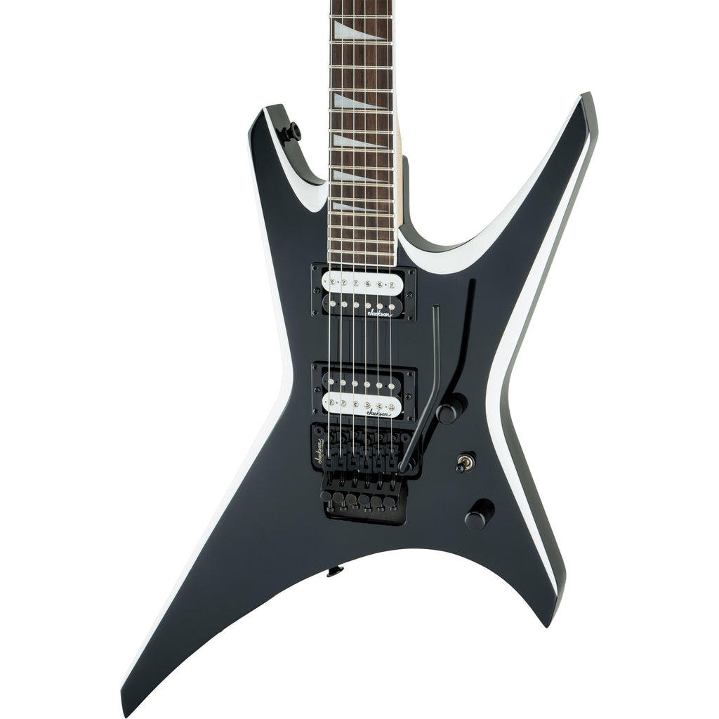 Jackson JS Series Warrior JS32 - Amaranth Fingerboard, Black with White Bevels - MusicMarket