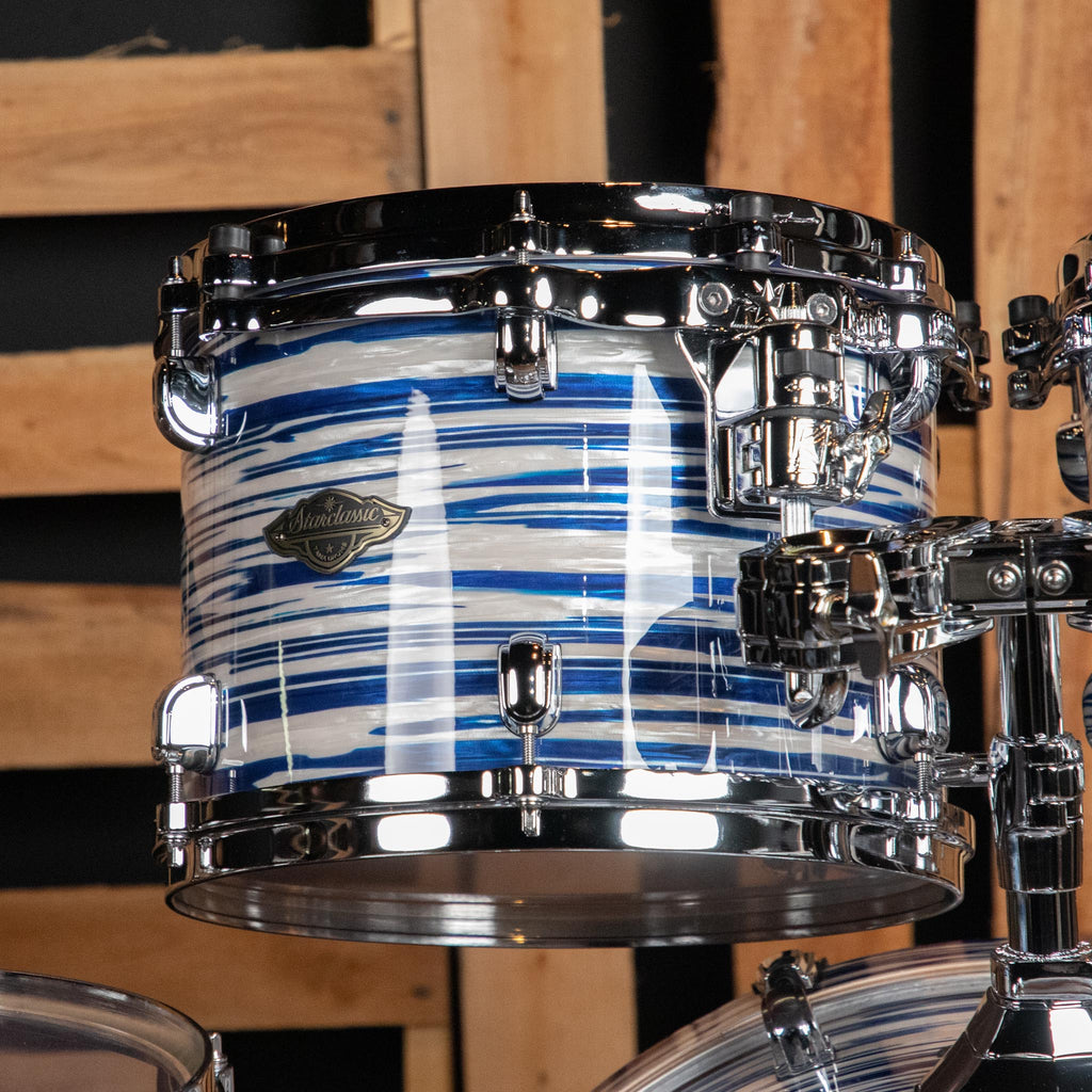 Tama Starclassic Walnut/Birch 5-Piece Shell Pack - Blue and White Oyster - View 4 | MusicMarket