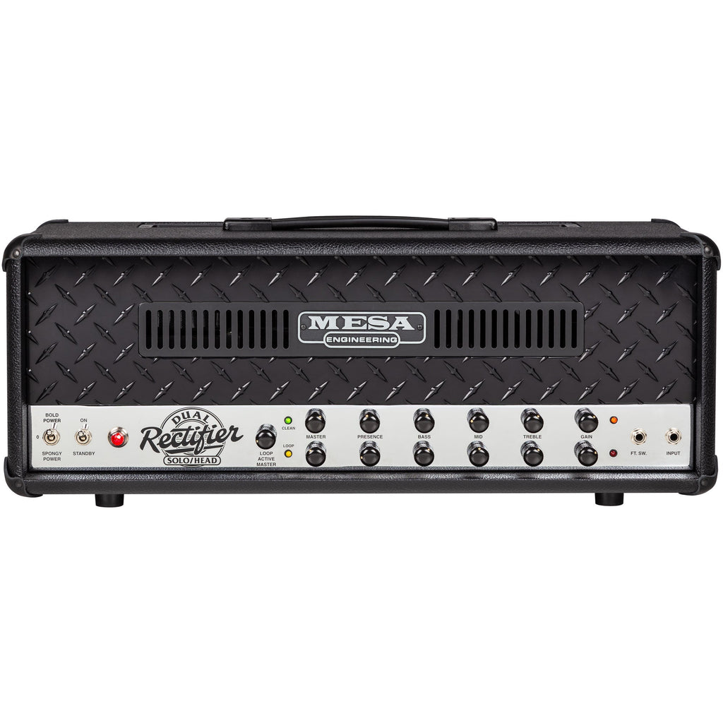 Mesa Boogie 2 Channel 90’s Dual Rectifier - Black Bronco / Chrome - MusicMarket