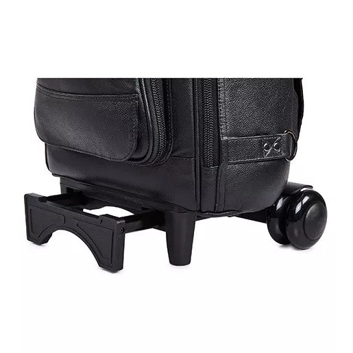 Gard 10-WBFLK Compact Triple Trumpet Wheelie Bag - Black Leather - View 6 | MusicMarket
