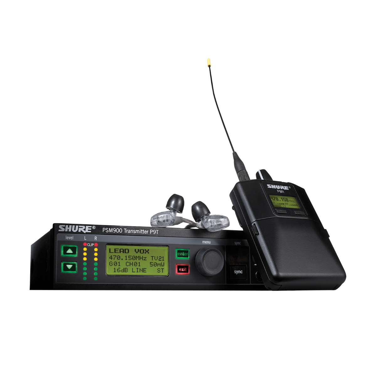 Shure P9TRA425CL-G7 PSM900 Wireless Personal Monitor System - G7 Band - MusicMarket