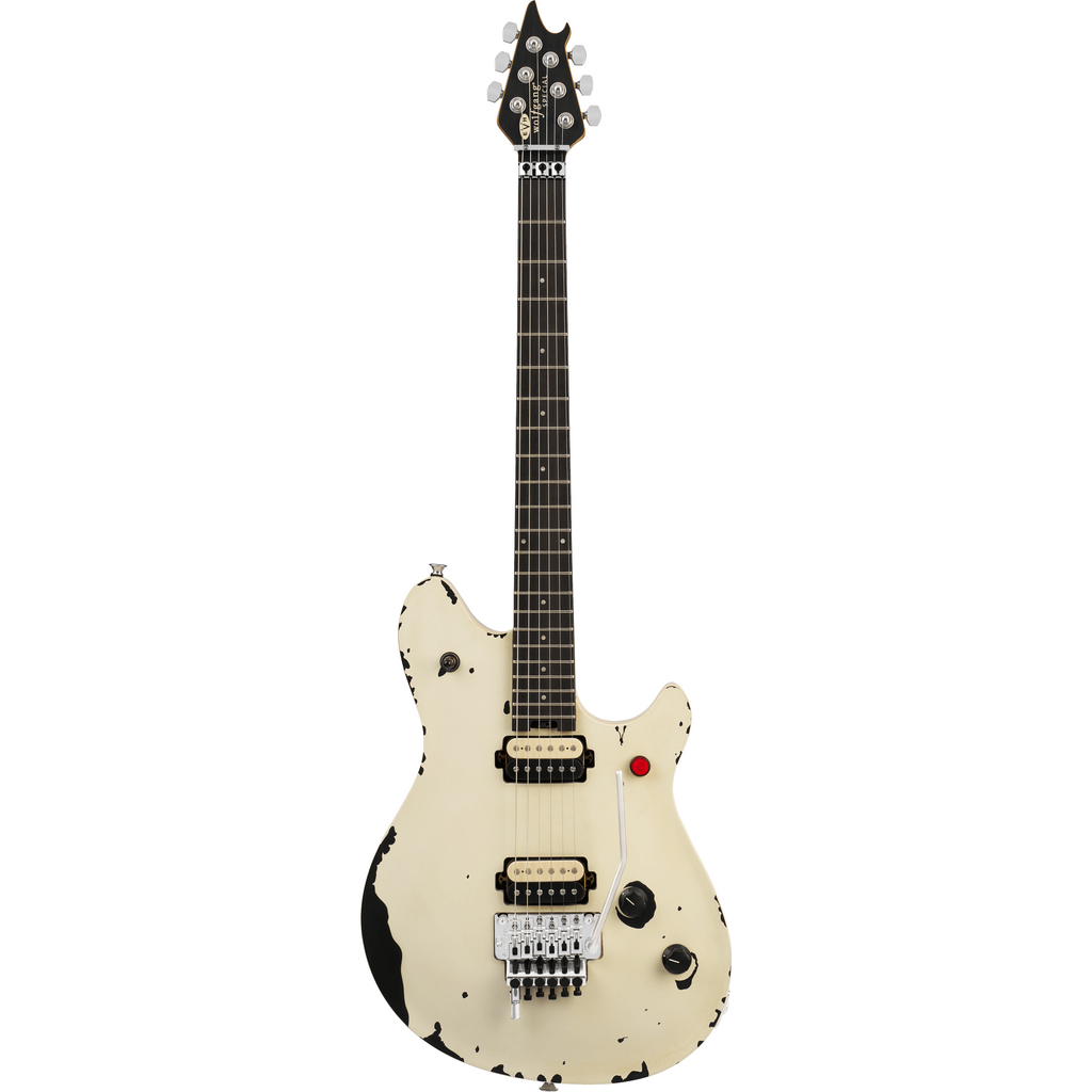 EVH Limited Edition Wolfgang Special Striped Series Guitar - Distressed Ivory - MusicMarket