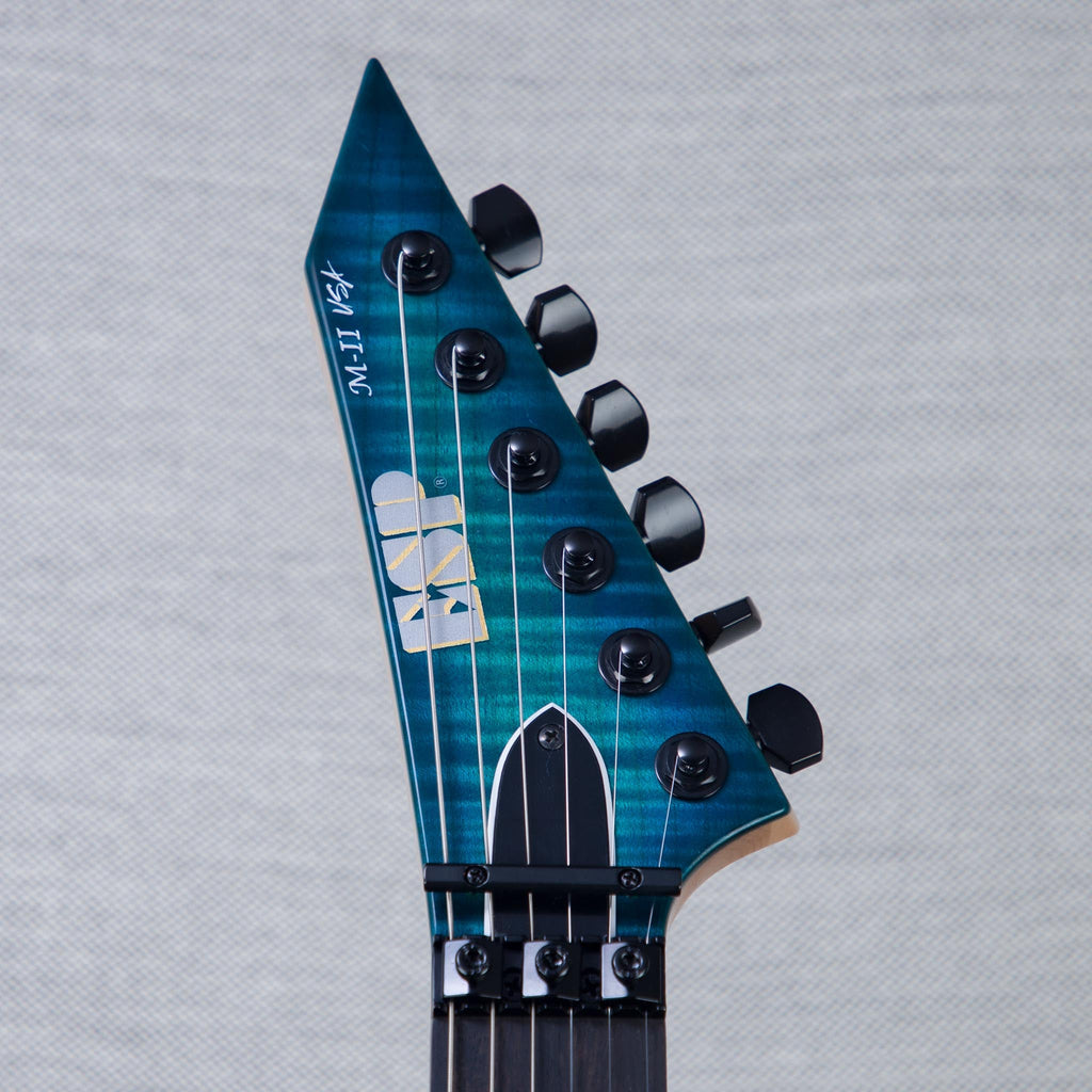 ESP USA M-II DX FR Electric Guitar - Aqua Marine Sunburst - #US26086 - View 3 | MusicMarket