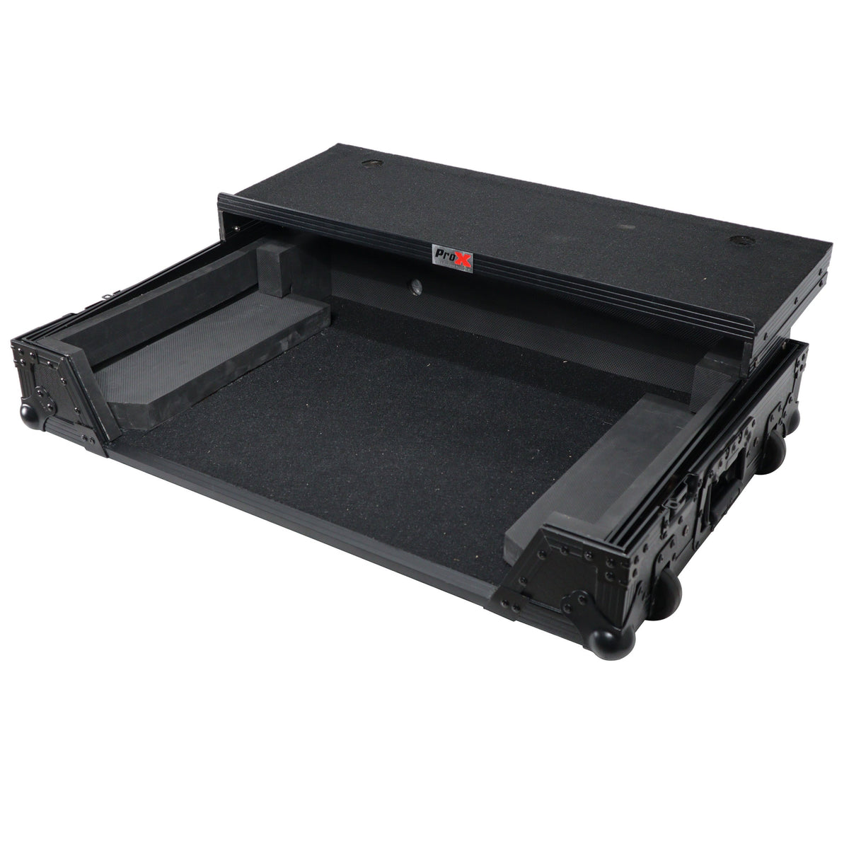 ProX XS-PRIME4WLTBL ATA Flight Case For Denon PRIME 4 G2/PRIME 4 MK2 DJ Controller with Laptop Shelf 1U Rack Space