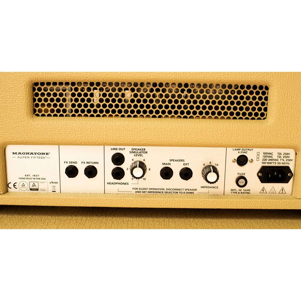 Magnatone Super Fifteen 15-Watt Tube Guitar Amplifier Head - Gold - View 3 | MusicMarket