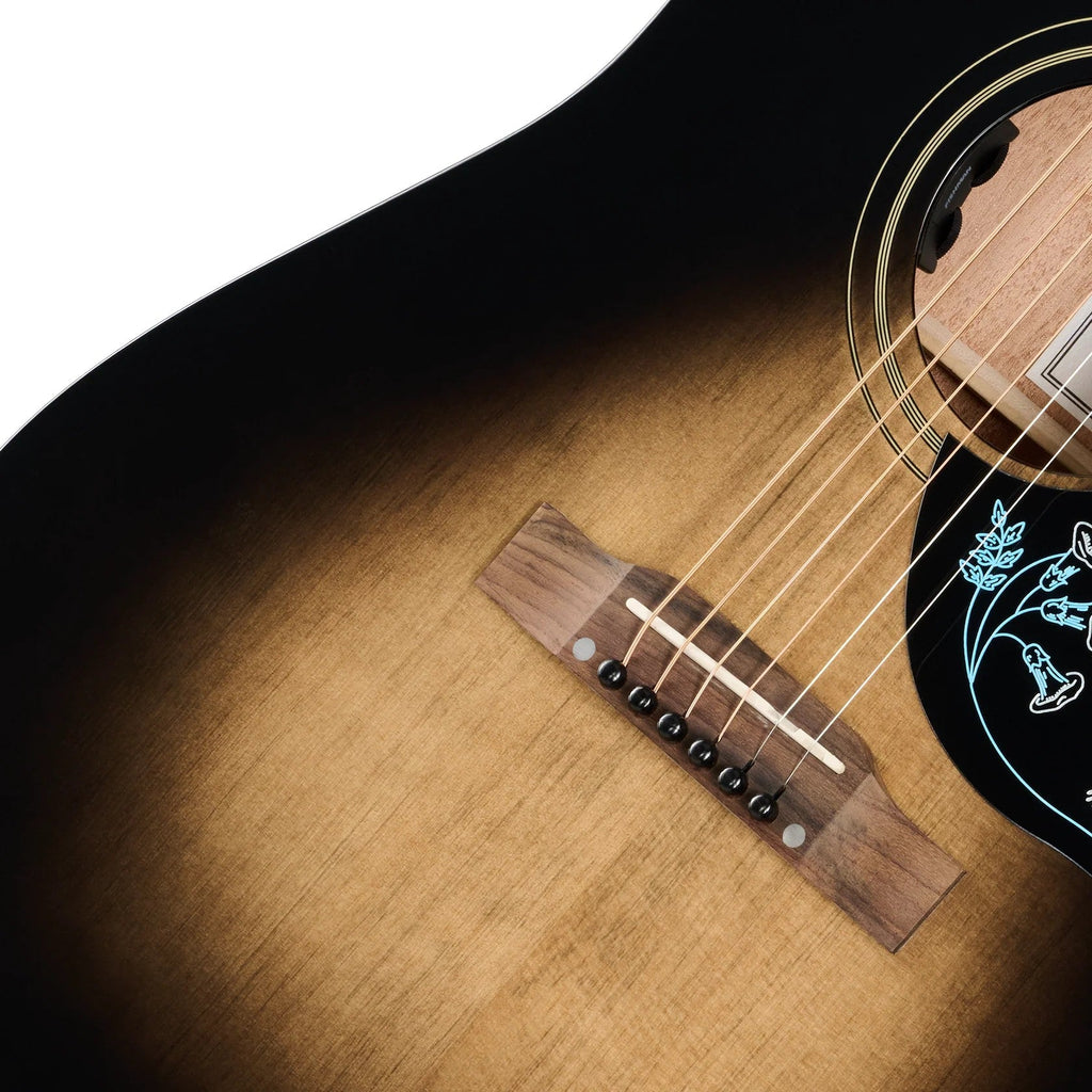 Epiphone Eric Church Hummingbird Dark Signature Acoustic Electric Guitar - Cobra Burst - View 6 | MusicMarket