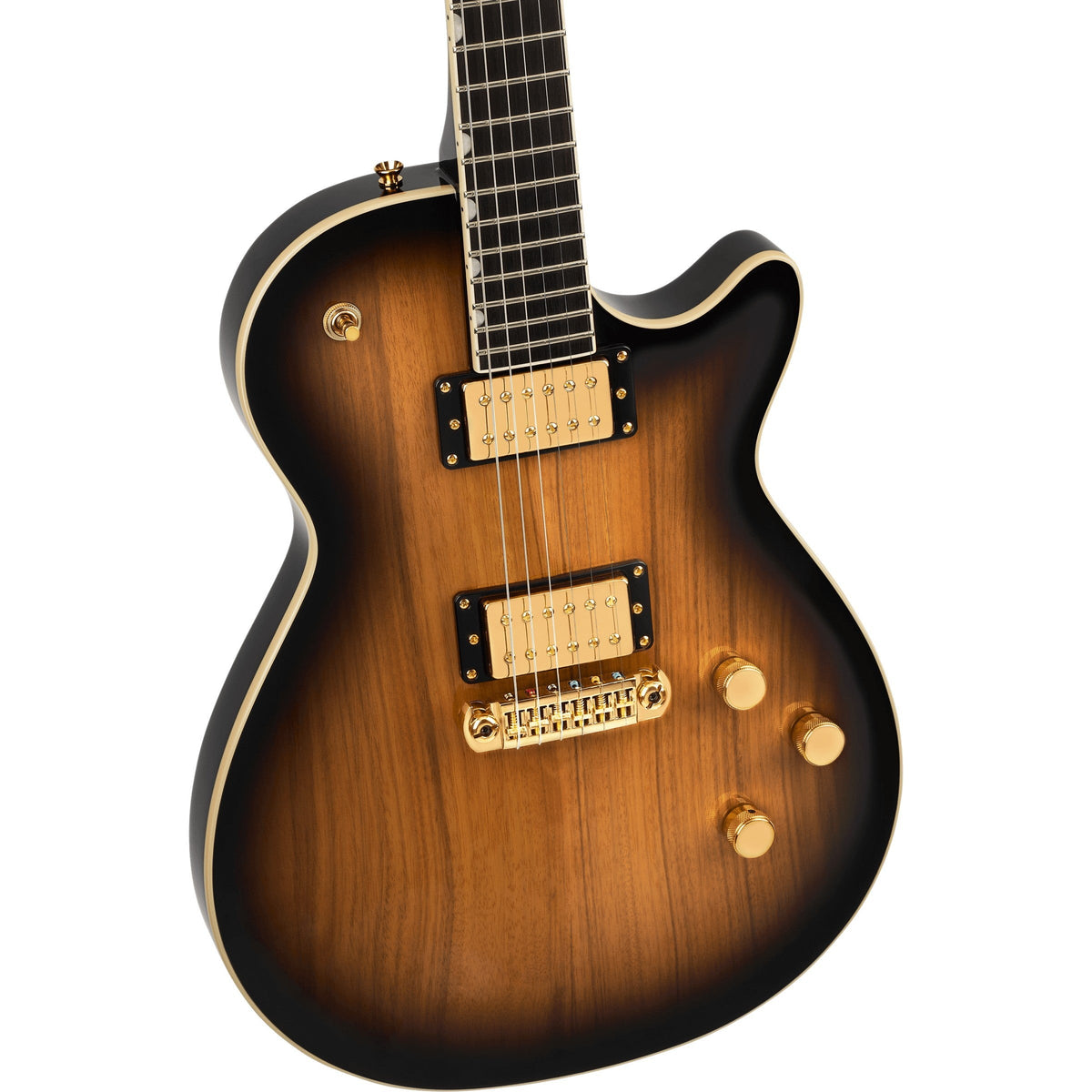 Gretsch Limited Edition Electromatic Black Limba Jet Electric Guitar - Sunburst - View 3 | MusicMarket