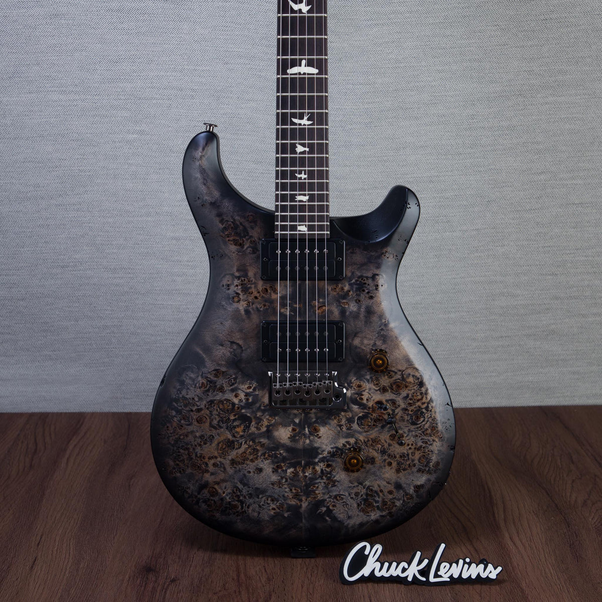 PRS S2 Custom 24 Poplar Burl Electric Guitar - Charcoal Burst - #S2089068 - MusicMarket