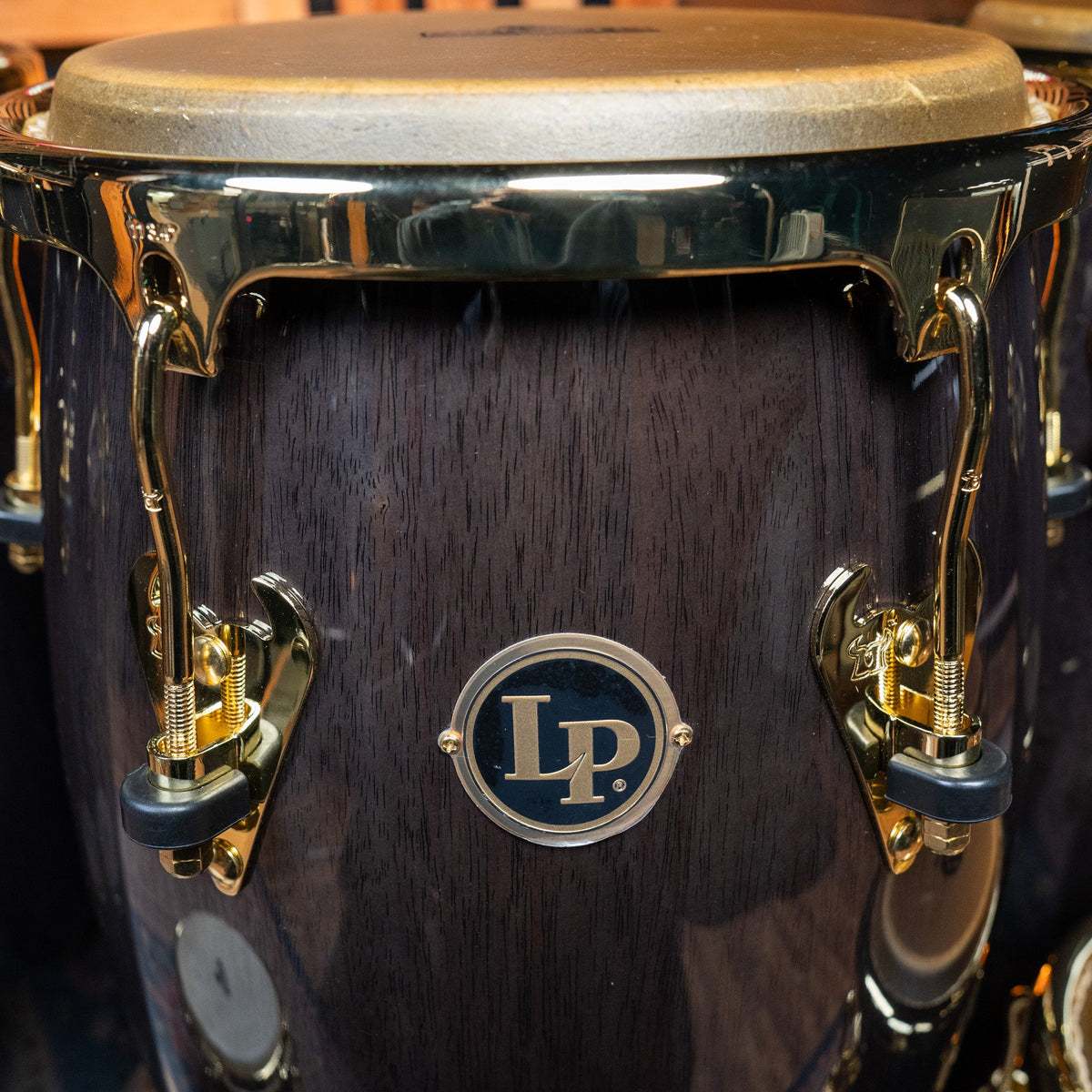 LP Matador Conga and Tumba Set, Siam Oak - Black with Gold Hardware - CHUCKSCLUSIVE - View 3 | MusicMarket