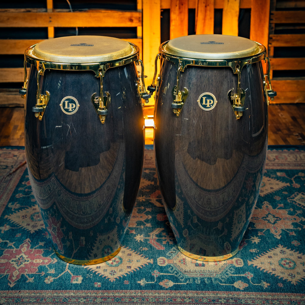 LP Matador Conga and Tumba Set, Siam Oak - Black with Gold Hardware - CHUCKSCLUSIVE - View 9 | MusicMarket