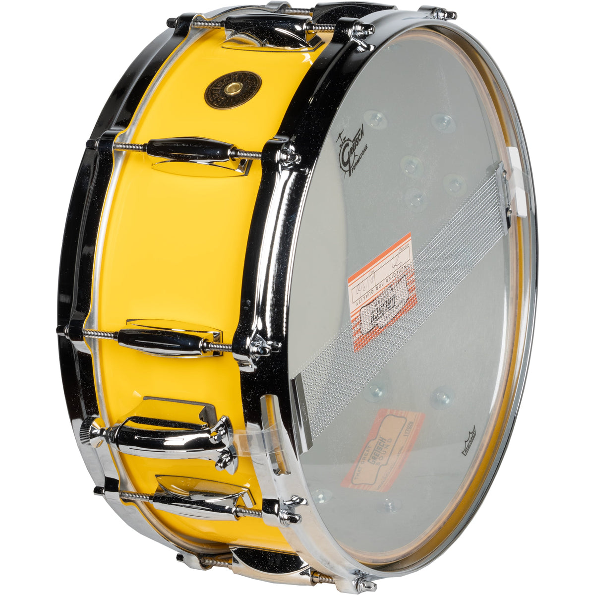 Gretsch USA Custom 5.5x14 Snare Drum - Solid Yellow Gloss - View 2 | MusicMarket