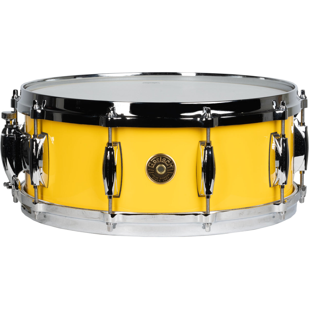 Gretsch USA Custom 5.5x14 Snare Drum - Solid Yellow Gloss - MusicMarket