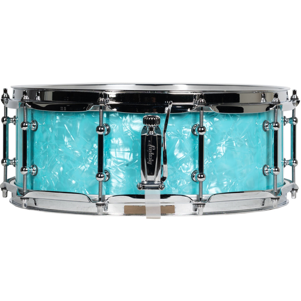 Ludwig Classic Maple Limited Edition 5x14 Snare Drum with Tube Lugs - Teal Pearl - View 2 | MusicMarket