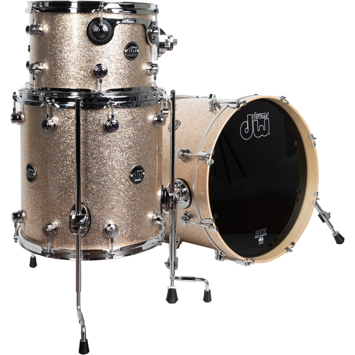 Drum Workshop Performance Series 3-Piece Shell Kit - Bermuda Sparkle - View 3 | MusicMarket