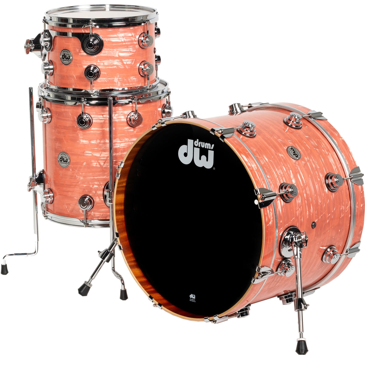 Drum Workshop Collectors Series 3-Piece Shell Kit - Pink Coral - View 2 | MusicMarket