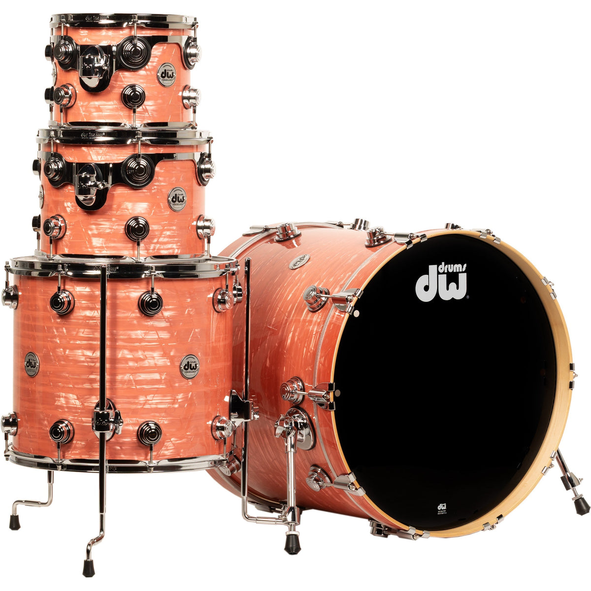 Drum Workshop Collectors Series 4-Piece Shell Kit - Pink Coral - MusicMarket