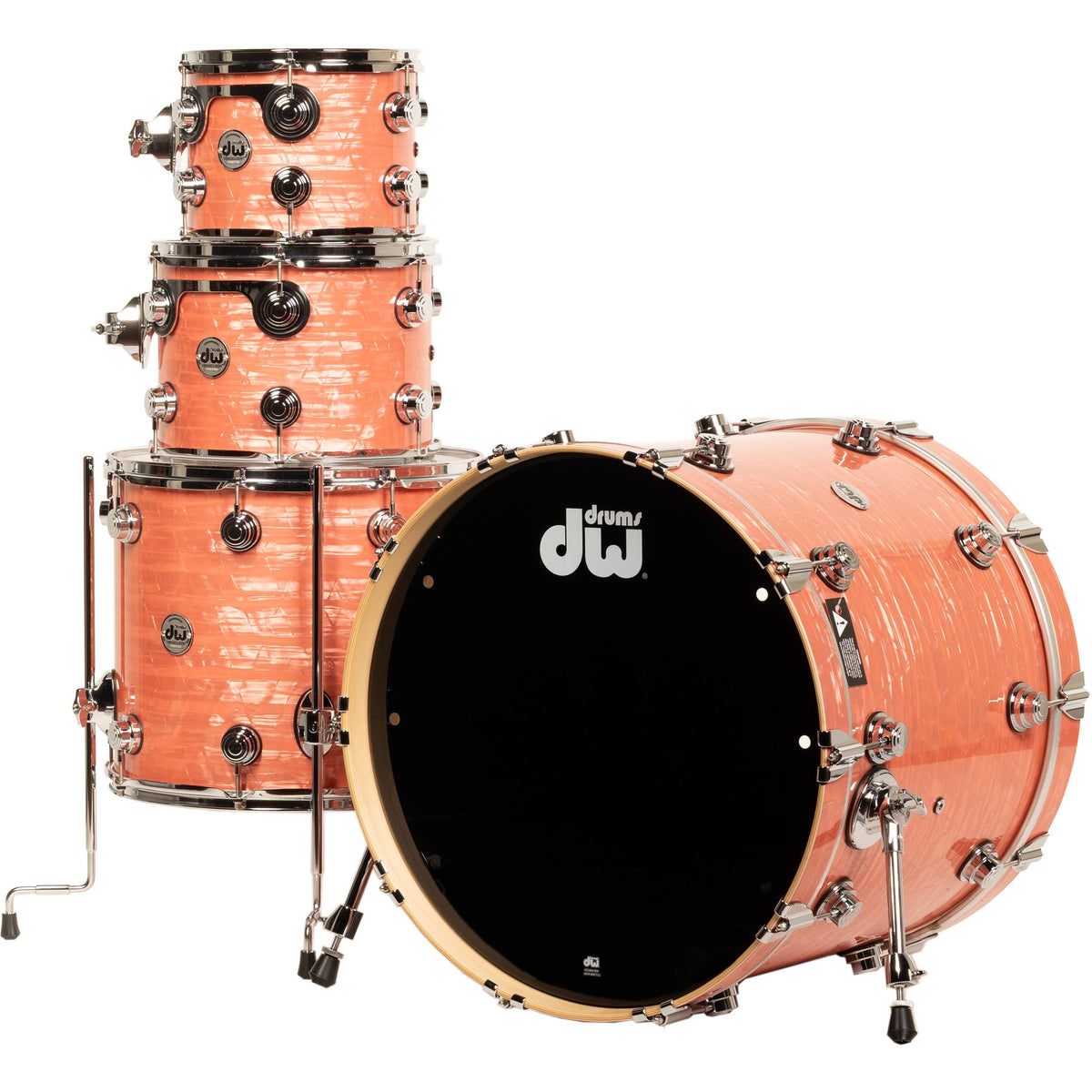 Drum Workshop Collectors Series 4-Piece Shell Kit - Pink Coral - View 2 | MusicMarket