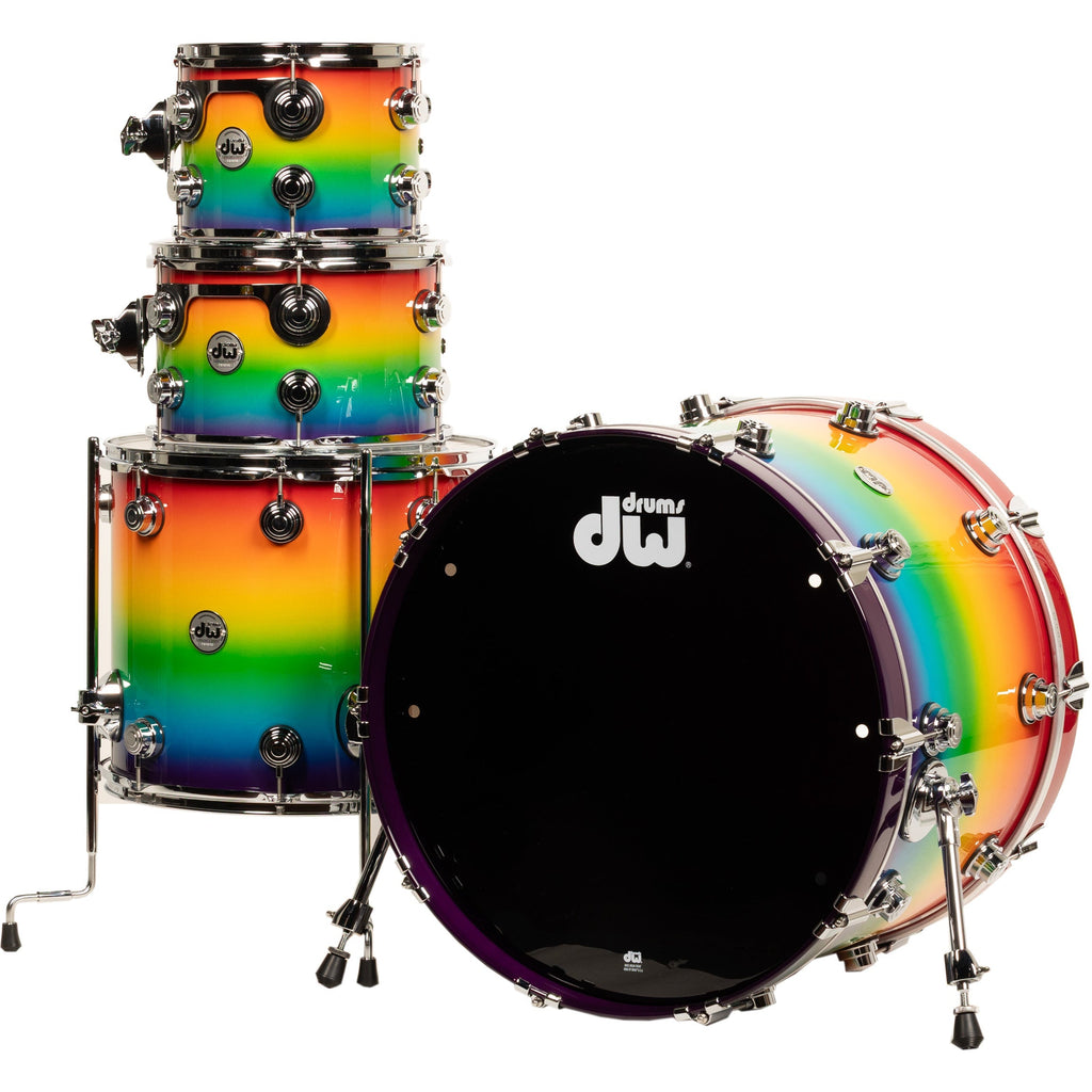 Drum Workshop Collectors Series 4-Piece Shell Kit - Rainbow Fade - View 2 | MusicMarket