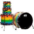Drum Workshop Collectors Series 4-Piece Shell Kit - Rainbow Fade - MusicMarket